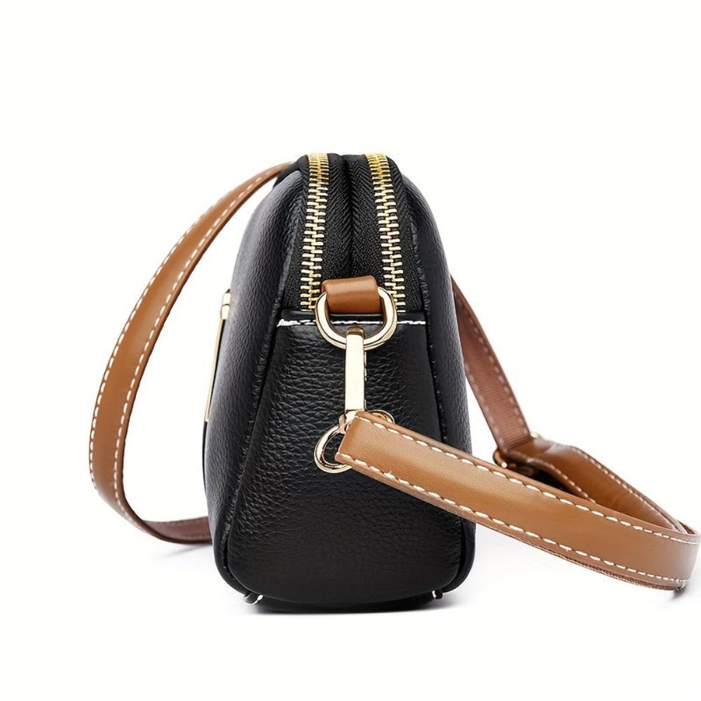 Mila | Litchi Prægede Crossbody Taske