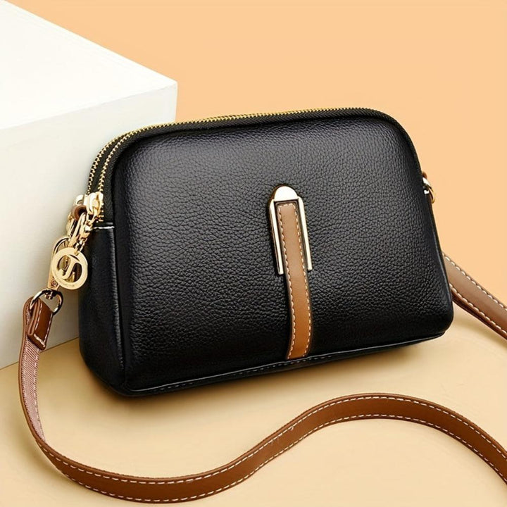 Mila | Litchi Prægede Crossbody Taske