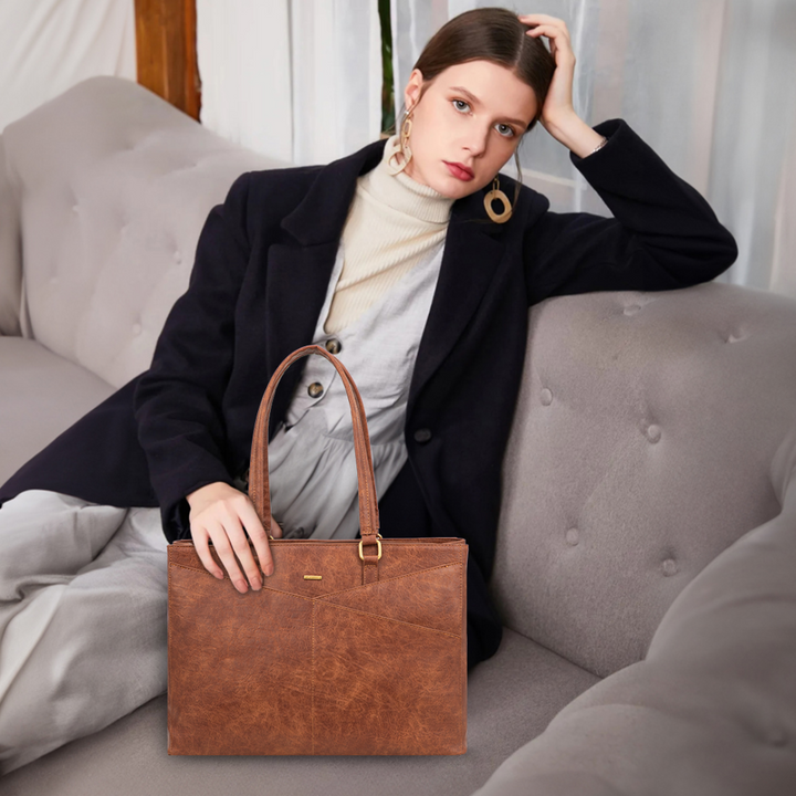 Elegant Lilla Laptop Tote (KØB 1 FÅ 1 GRATIS)